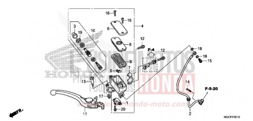 MAITRE-CYLINDRE DE FREIN AVANT CYLINDRE CB1100CAK de 2019